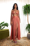 ZAHARA BEADED CAPE, BIKINI BRALET & SKIRT