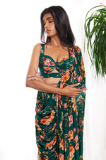 FLEUR DRAPED SAREE SET