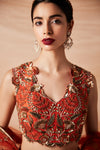 ALAAYA ANTIQUE GOLD BEADWORK BLOUSE