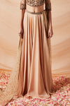 LILI GOLD BEADWORK BELTED LEHENGA