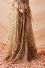 NIDA GOLD SEQUINED LEHENGA
