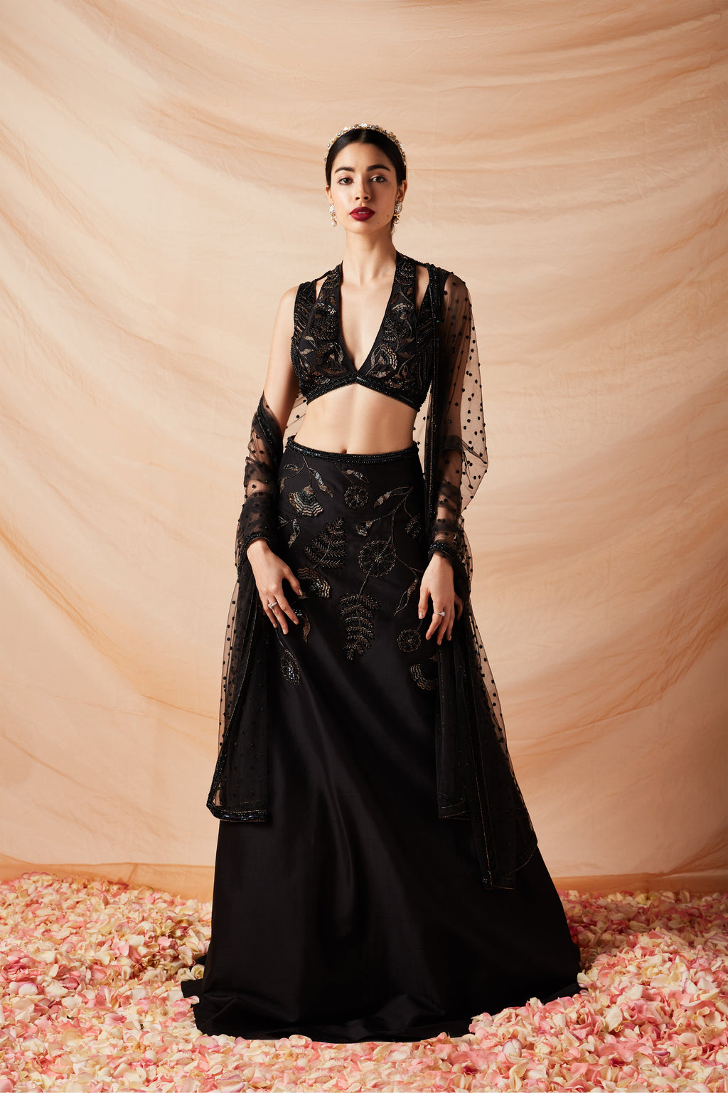 SIFA ANTIQUE GOLD BEADWORK LEHENGA