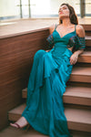 YANA COLD SHOULDER OMBRE GOWN